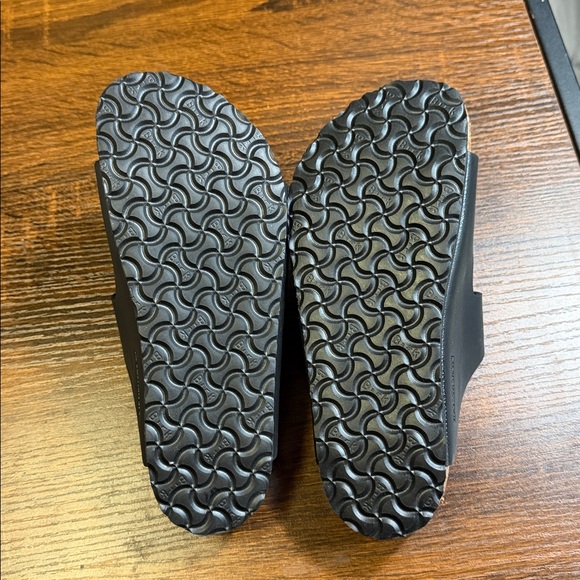 Birkenstock Kids Black Two-Strap Cork Footbed Sandals - Picture 5 of 6